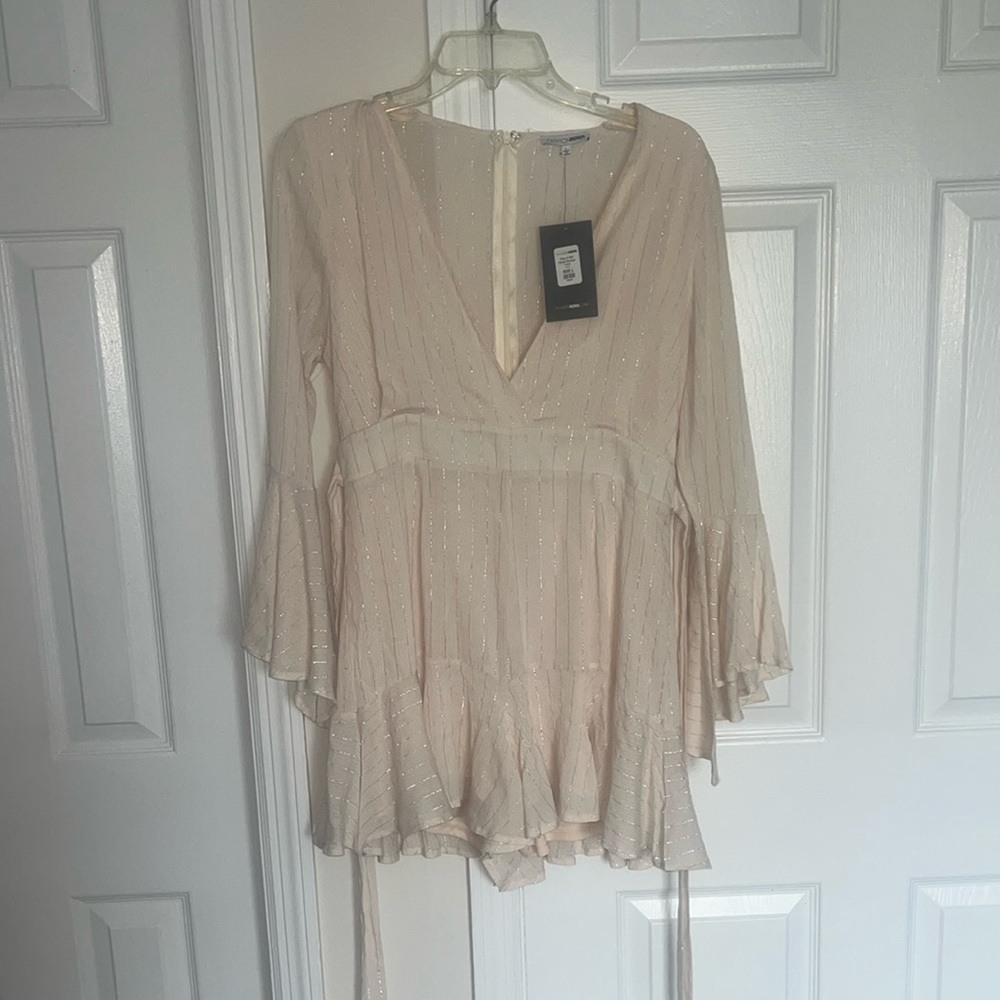 Sheer Pink V-Neck Blouse